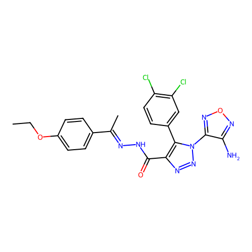 C21H18Cl2N8O3 structure