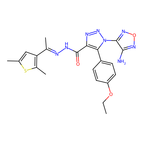C21H22N8O3S structure