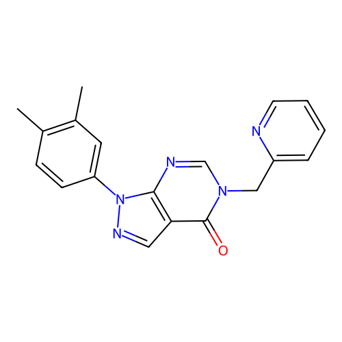 1-(3,4-Dimethylphenyl)-5-(pyridin-2-ylmethyl)pyrazolo[3,4-d]pyrimidin-4-one structure