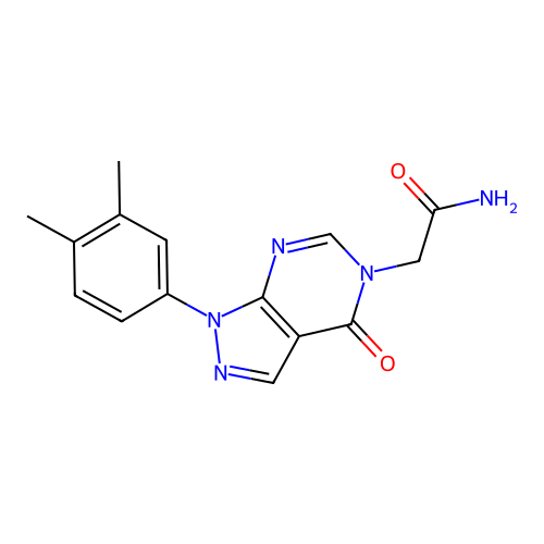 2-[1-(3,4-Dimethylphenyl)-4-oxopyrazolo[3,4-d]pyrimidin-5-yl]acetamide structure