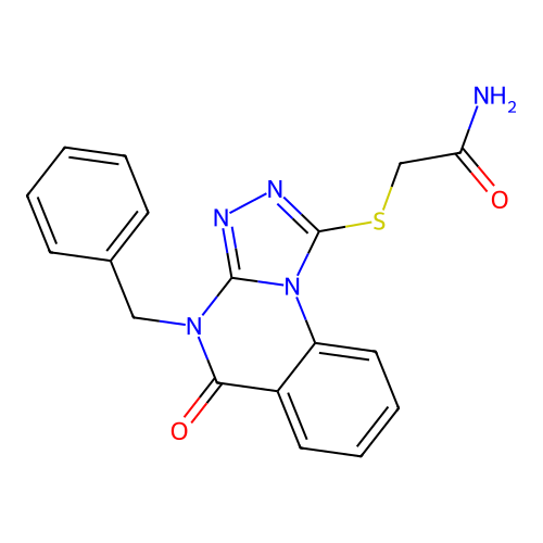 2-((4-benzyl-5-oxo-4,5-dihydro-[1,2,4]triazolo[4,3-a]quinazolin-1-yl)thio)acetamide structure
