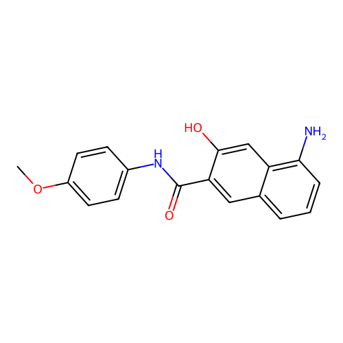 2-Naphthalenecarboxamide, 5-amino-3-hydroxy-N-(4-methoxyphenyl)- structure