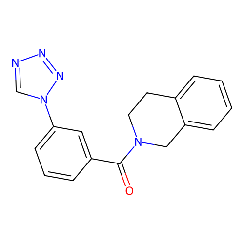 3,4-dihydroisoquinolin-2(1H)-yl[3-(1H-tetrazol-1-yl)phenyl]methanone structure