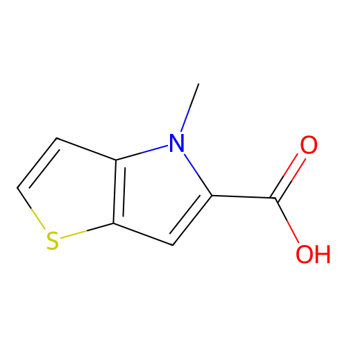 4-Methyl-4H-thieno[3,2-b]pyrrole-5-carboxylic acid structure