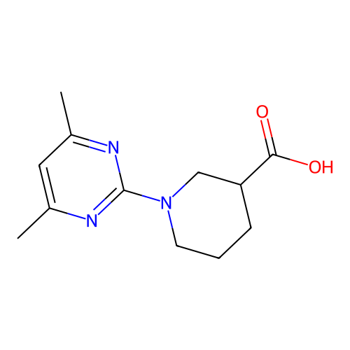 1-(4,6-Dimethylpyrimidin-2-yl)piperidine-3-carboxylic acid structure