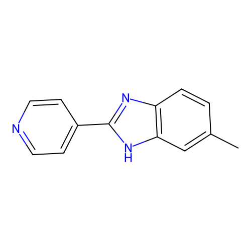 6-Methyl-2-(4-pyridinyl)-1H-benzimidazole structure