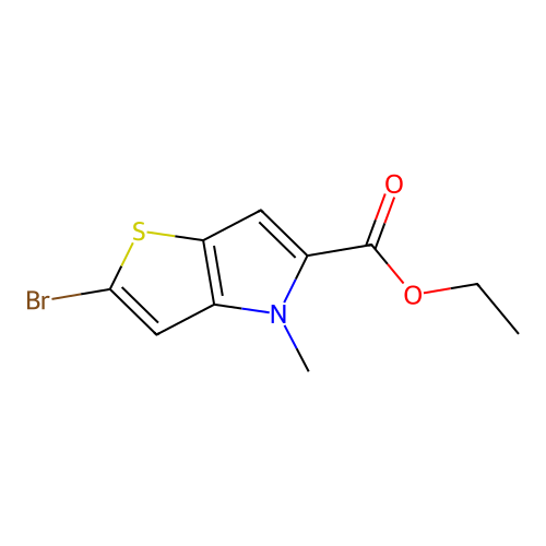 Ethyl 2-bromo-4-methylthieno[3,2-b]pyrrole-5-carboxylate structure