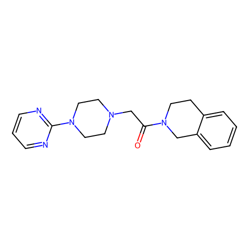 1-(3,4-dihydroisoquinolin-2(1H)-yl)-2-(4-(pyrimidin-2-yl)piperazin-1-yl)ethanone structure