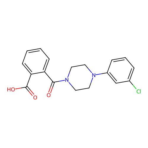 2-[4-(3-Chlorophenyl)piperazine-1-carbonyl]benzoic acid structure