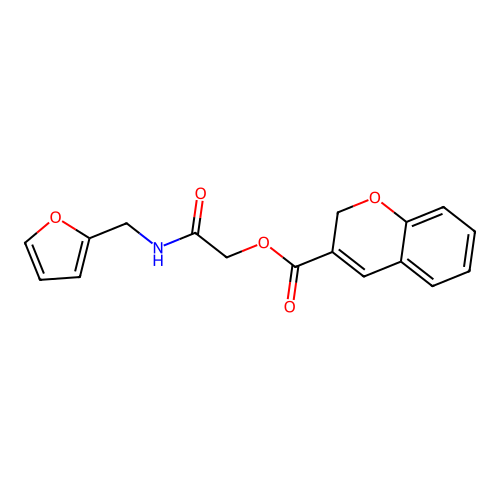 [2-(furan-2-ylmethylamino)-2-oxoethyl] 2H-chromene-3-carboxylate structure