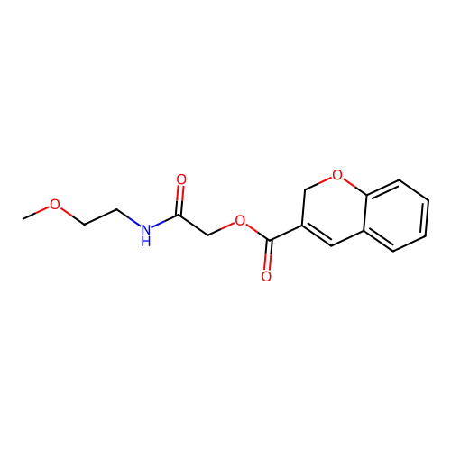 2-((2-Methoxyethyl)amino)-2-oxoethyl 2H-chromene-3-carboxylate structure