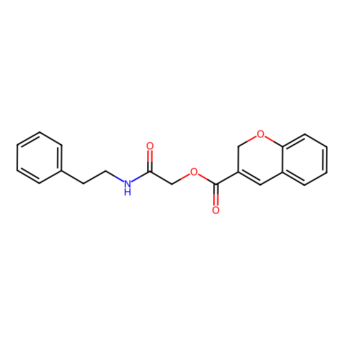 2-Oxo-2-(phenethylamino)ethyl 2H-chromene-3-carboxylate structure
