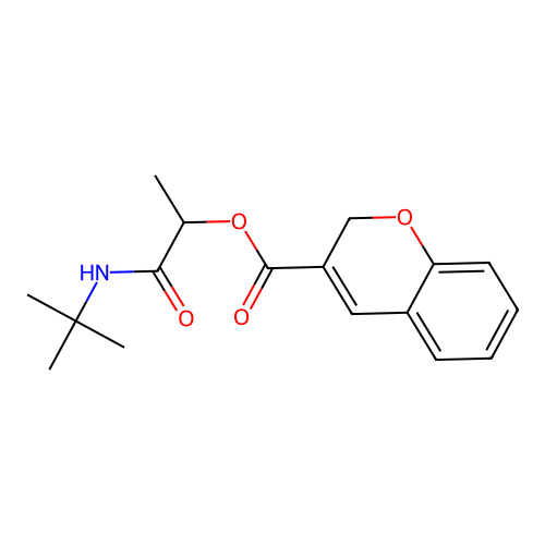 1-(tert-Butylamino)-1-oxopropan-2-yl 2H-chromene-3-carboxylate structure