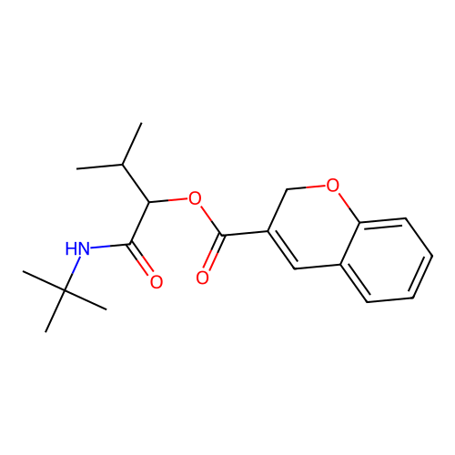 1-(tert-Butylamino)-3-methyl-1-oxobutan-2-yl 2H-chromene-3-carboxylate structure
