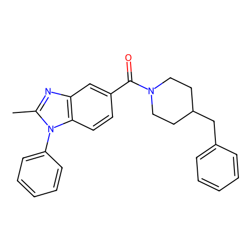 (4-Benzylpiperidin-1-yl)-(2-methyl-1-phenylbenzimidazol-5-yl)methanone structure