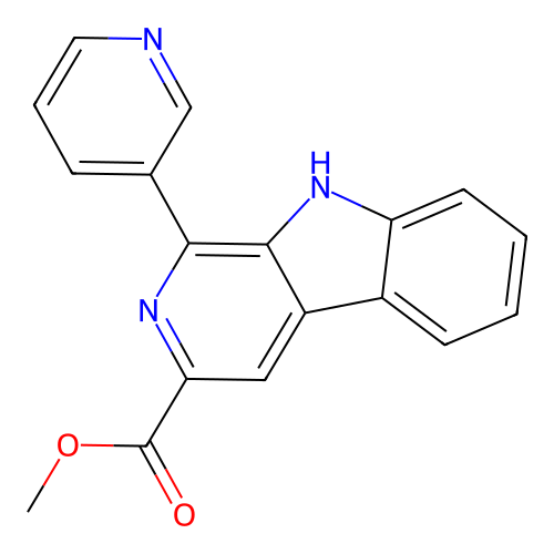 methyl 1-(pyridin-3-yl)-9H-pyrido[3,4-b]indole-3-carboxylate structure