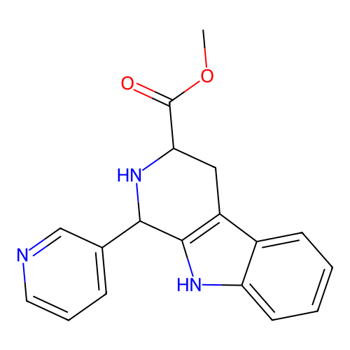 Methyl 1-(pyridin-3-yl)-2,3,4,9-tetrahydro-1H-pyrido[3,4-b]indole-3-carboxylate structure