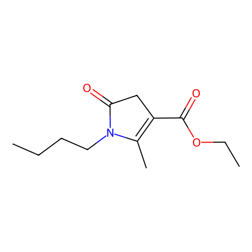 Ethyl 1-butyl-2-methyl-5-oxo-4,5-dihydro-1h-pyrrole-3-carboxylate structure
