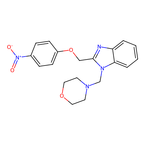 Benzimidazole, 1-morpholinomethyl-2-((p-nitrophenoxy)methyl)- structure