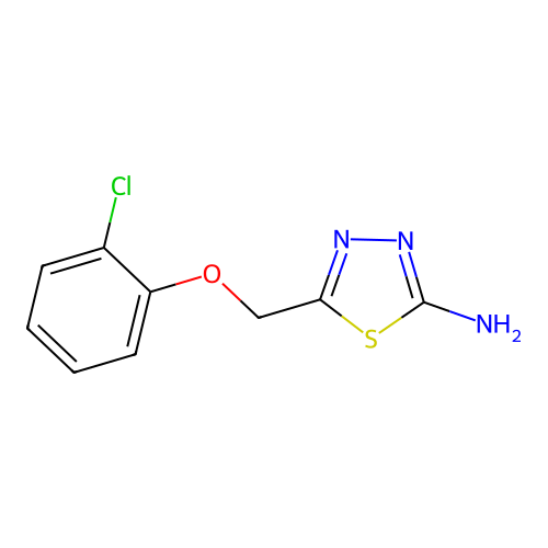 5-[(2-Chlorophenoxy)methyl]-1,3,4-thiadiazol-2-amine structure