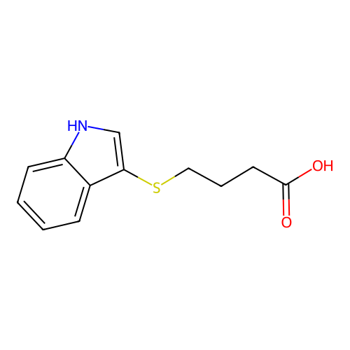 4-(1H-Indol-3-ylthio)butanoic acid structure