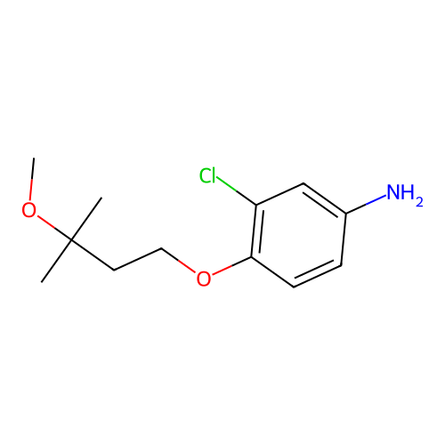 3-Chloro-4-(3-methoxy-3-methylbutoxy)aniline structure