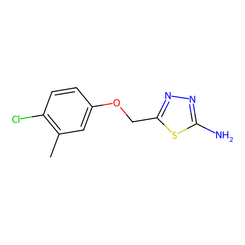 5-[(4-Chloro-3-methylphenoxy)methyl]-1,3,4-thiadiazol-2-amine structure