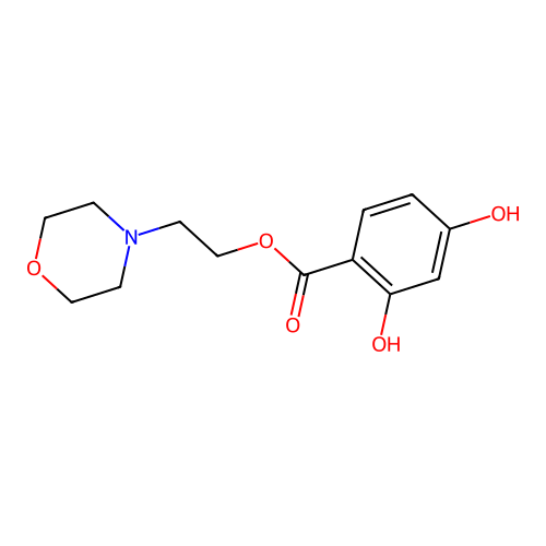 2-(Morpholin-4-yl)ethyl 2,4-dihydroxybenzoate structure