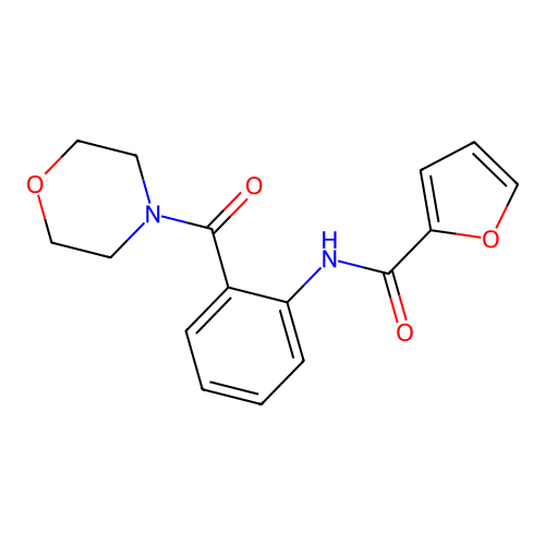 N-[2-(4-morpholinylcarbonyl)phenyl]-2-furamide structure