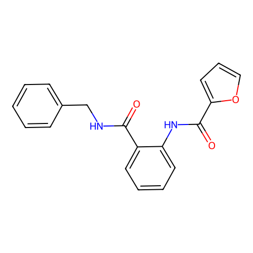 N-[2-(benzylcarbamoyl)phenyl]furan-2-carboxamide structure