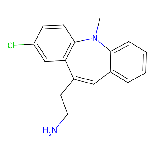 5H-Dibenz(b,f)azepine, 10-(2-aminoethyl)-8-chloro-5-methyl- structure