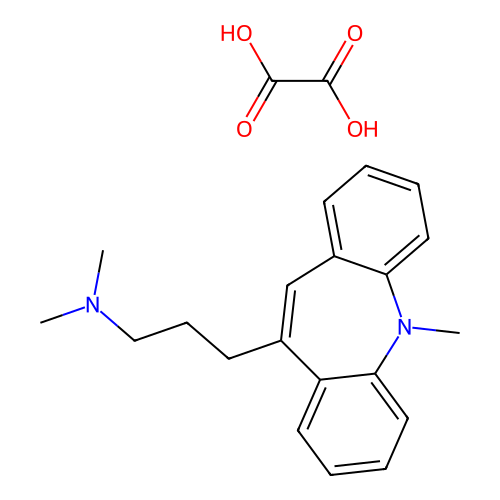 5H-Dibenz(b,f)azepine, 10-(3-(dimethylamino)propyl)-5-methyl-, oxalate structure