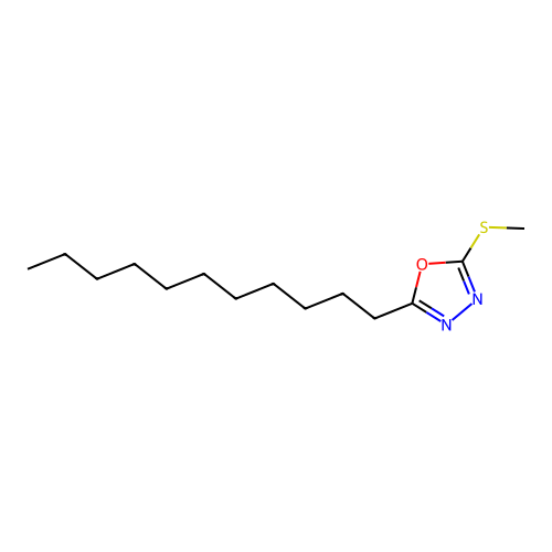 2-(Methylthio)-5-undecyl-1,3,4-oxadiazole structure
