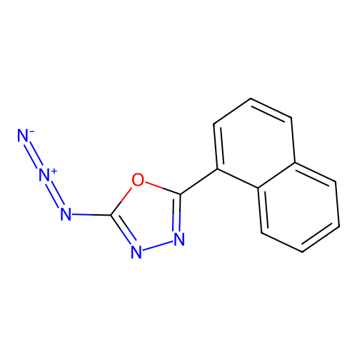 2-Azido-5-(1-naphthyl)-1,3,4-oxadiazole structure