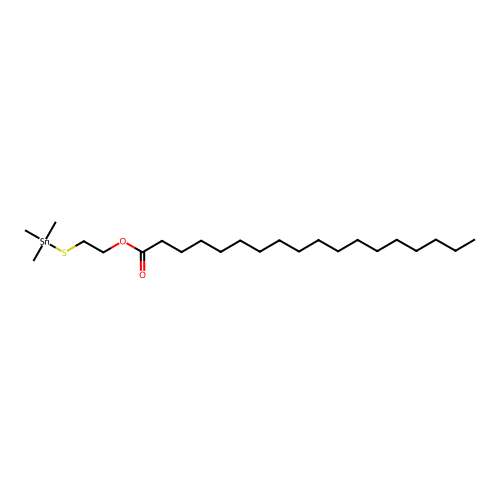 2-((Trimethylstannyl)thio)ethyl stearate structure