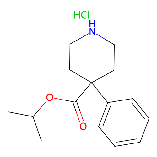 Isopropyl 4-phenylpiperidine-4-carboxylate hydrochloride structure