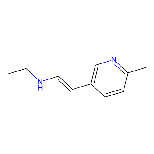N-ethyl-2-(6-methyl-3-pyridinyl)ethenamine structure