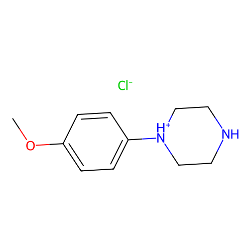 1-(4-Methoxyphenyl)piperazinium chloride structure