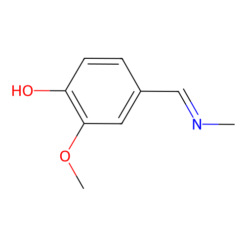 2-Methoxy-4-((methylimino)methyl)phenol structure