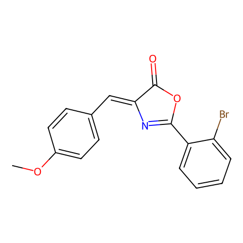 5(4H)-Oxazolone, 2-(2-bromophenyl)-4-[(4-methoxyphenyl)methylene]- structure