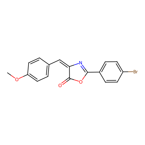 2-(4-bromophenyl)-4-(4-methoxybenzylidene)-1,3-oxazol-5(4H)-one structure