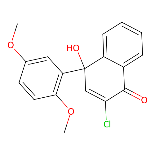 2-Chloro-4-(2,5-dimethoxyphenyl)-4-hydroxynaphthalen-1(4H)-one structure