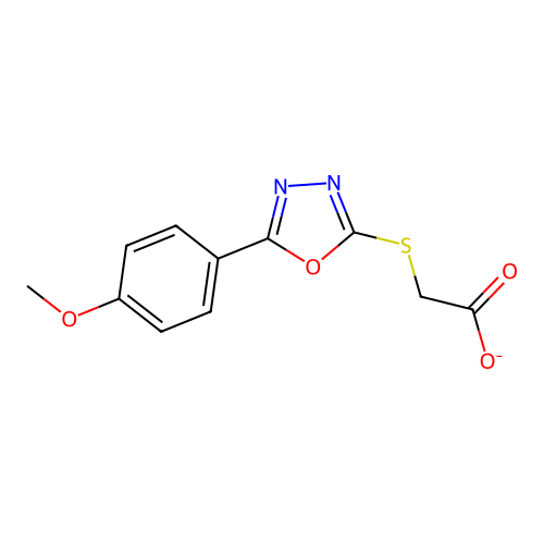{[5-(4-Methoxyphenyl)-1,3,4-oxadiazol-2-yl]sulfanyl}acetate structure