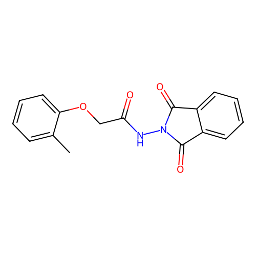 N-(1,3-dioxo-1,3-dihydro-2H-isoindol-2-yl)-2-(2-methylphenoxy)acetamide structure