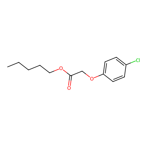 Pentyl (4-chlorophenoxy)acetate structure