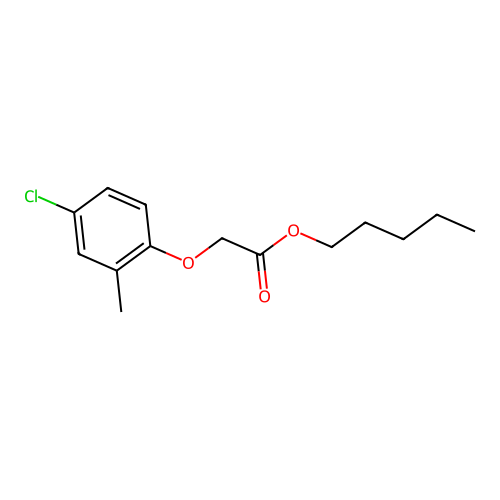 Pentyl (4-chloro-2-methylphenoxy)acetate structure