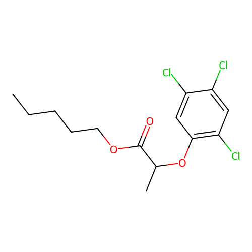 Pentyl 2-(2,4,5-trichlorophenoxy)propionate structure