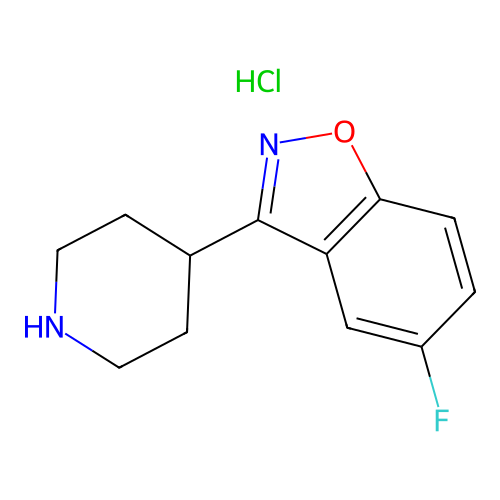 5-Fluoro-3-(4-piperidinyl)-1,2-benzisoxazole hydrochloride structure
