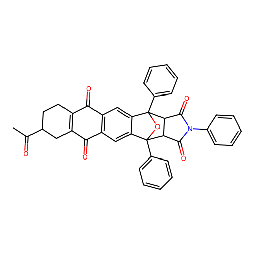 N-Phenyl-2-acetyl-7,10-diphenyl-7,10-epoxy-1,2,3,4,7,8,9,10- structure