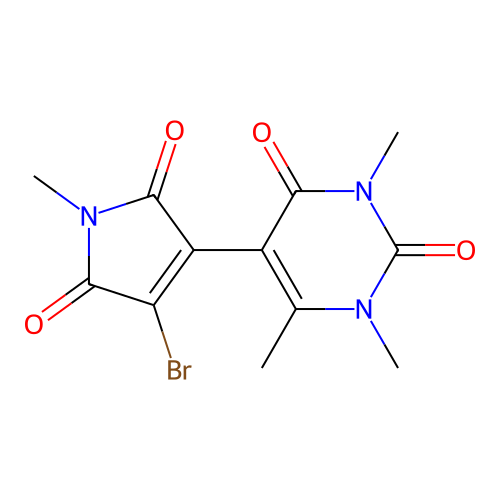 5-(4-Bromo-1-methyl-2,5-dioxopyrrol-3-yl)-1,3,6-trimethylpyrimidine-2,4-dione structure